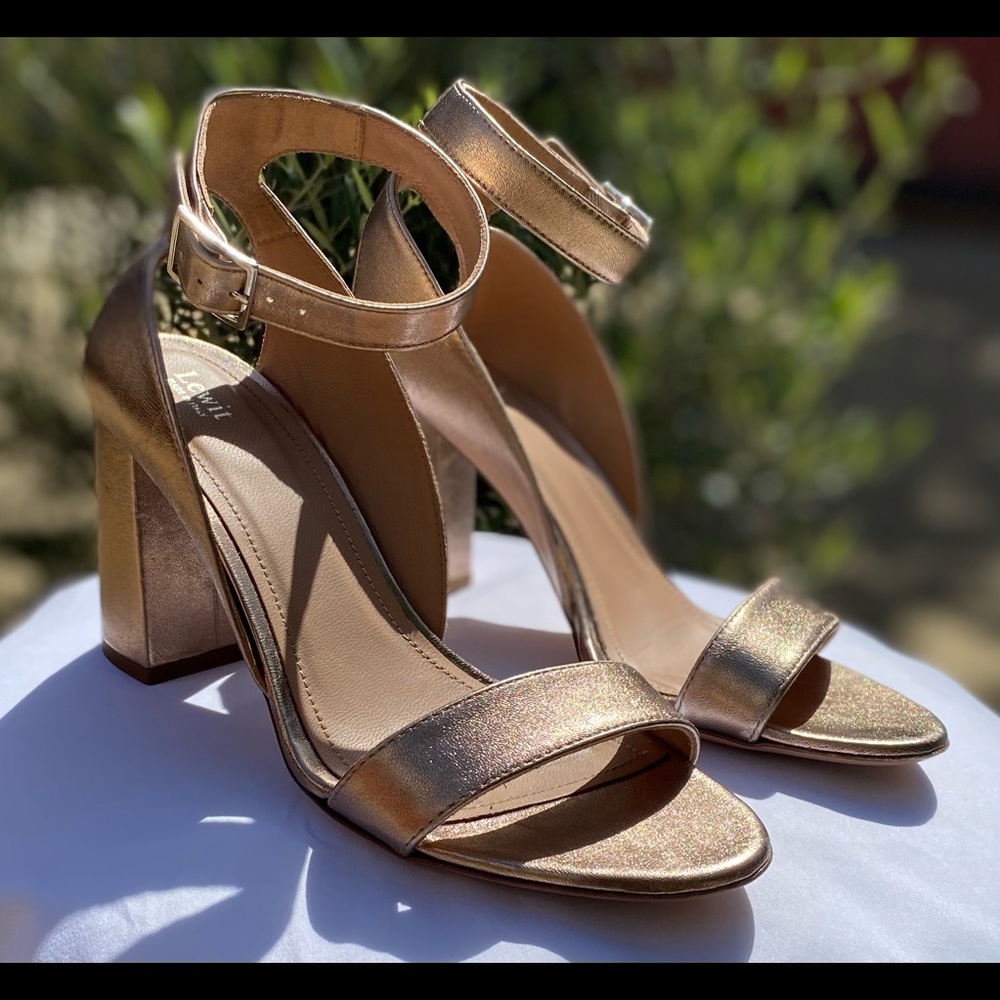 NW Lewit Italy🇮🇹Made leather Heel Sandals Sz39.5